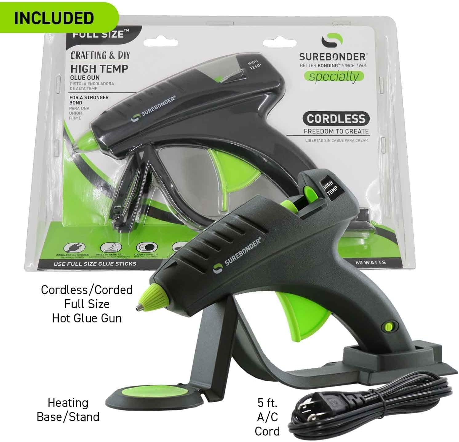 Surebonder Cordless Hot Glue Gun, High Temperature - Image 2