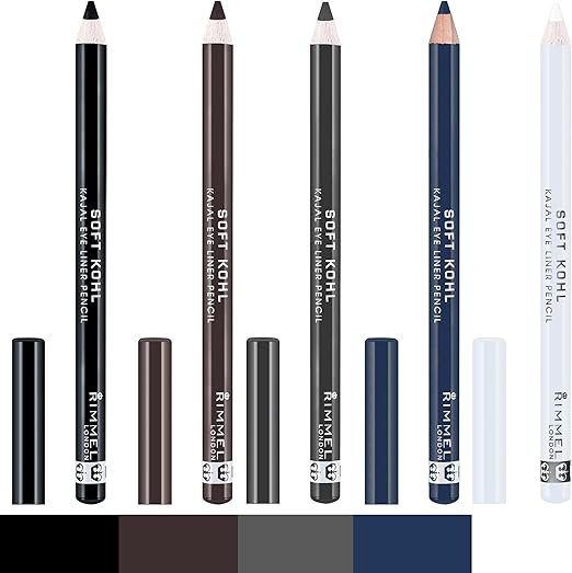 Rimmel London Soft Kohl Smudge-proof Eyeliner Pencil, Jet black, 1.2 g - Image 2